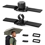 EPEDAL24 Hands-Free Umbrella Holder, Lightweight Backpack Umbrella Clip, Mount Fits Poles Up to 12mm, Travel Accessory for Hiking, Camping, Outdoor and Everyday Use (umbrella not included)