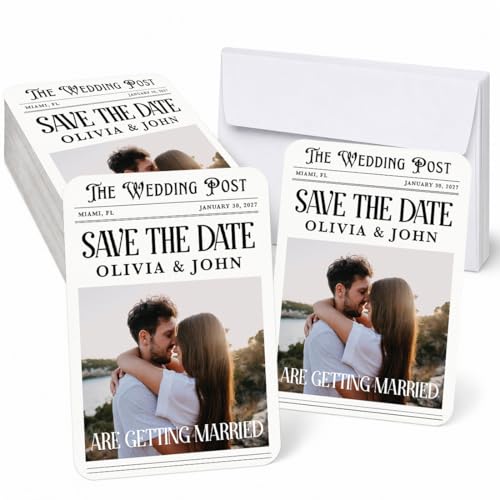 Andaz Press Save the Date Cards with Envelopes