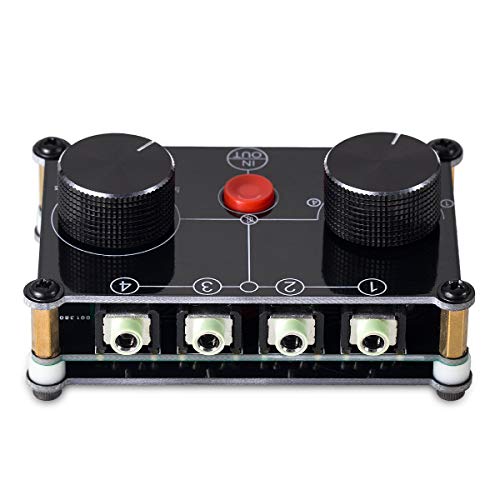 nobsound Little Bear AT-MC104 (1) de 4 en 1 (4) de out 4 Port 3.5 mm Stereo Audio Switcher Passive Speaker Headphone Manual Selector Splitter Box