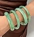 iF YOU Green Resin Bangle Bracelets for Women, Boho Big Stackable Bangles Set, Trendy Acrylic Bracelet Stack Fashion Jewelry Gifts