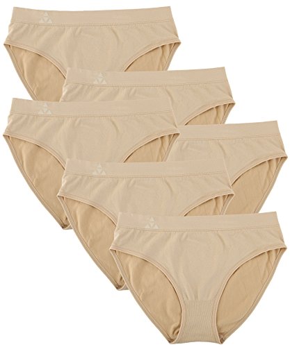 Moisture Wicking Underwear for Women, Seamless Workout Hipster Brief Bikini Panties