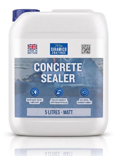 SIRAMICO COATINGS Premium Clear Concrete Sealer | 5 Litres | Durable Dustproofing Sealant for Concrete Surfaces