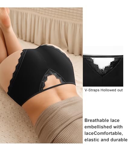 Image of Eiggam Women's Cotton Bikini Panties,High-Cut Full Coverage Stretch Cool Underwear for Women