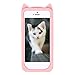 YONOCOSTA Compatible with iPhone 5 Case, iPhone 5S Case, iPhone SE Case, Fashion Cute 3D Cartoon Whisker Cat Kitty Soft Silicone Gel Rubber Bumper Case Cover