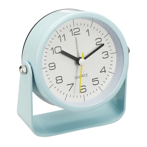 Reloj despertador analógico pequeño con ángulo ajustable para lectura sin reflejos 2