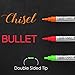 Kassa 10-Pack Neon Multicolor Chalk Markers | Includes Reversible Bullet & Chisel Tips | Works on Chalkboards, Windows, Glass or Mirrors |Ideal for Use at Home, & Office