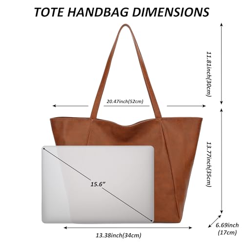 Bolso Tote grande para mujer con cremallera miniatura 6