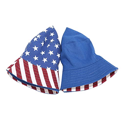 Durio American Flag Bucket Hat For Men Women Reversible Summer Bucket Hats For National Day C American Flag Print #TOP2