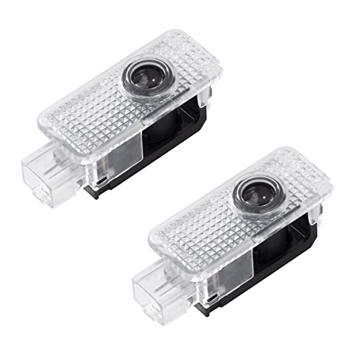 LED Lumière de Projecteur de Voiture Porte Bienvenue Logo HD Éclairage d'entrée Compatible avec A3 A4 A5 A6 A7 Q3 Q5 Q7 S3 S4 S5 S6 RS4 RS5 2 Pièces