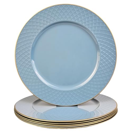 UOEKCS Light Blue Charger Plates, 13