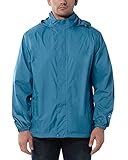 Outdoor Ventures Men's Rain Jacket Waterproof Lightweight Packable Rain Shell Raincoat with Hood for...