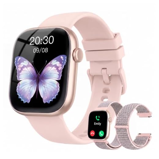 Smart Watch for Women, Bluetooth Answer/Make Calls, 1.83"HD Screen, 2 Bands