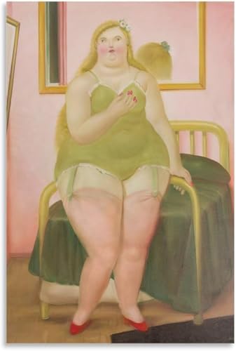 Fernando Botero poster La Chambre art mural peinture sur toile deco interieur photo 40X60cm