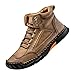 Sawbehind Mens Boots, Casual Shoes for Men, Fashionable Comfortable Non Slip Arch Support Outdoor Walking Shoes Lightweight Handmade Waterproof Sawbehind Boots boot shoes for men Khaki