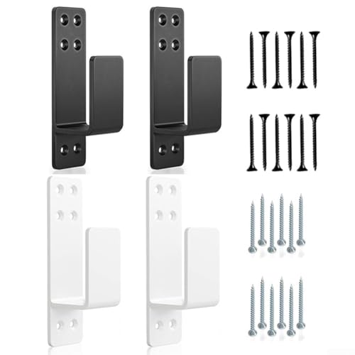 Renforcement de sécurité en forme de U noir pour porte extérieure 2x4 - 4