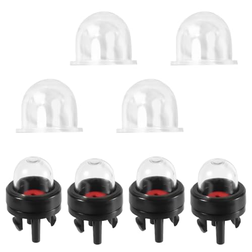 Gosknor 4pzs a Presión Bomba Cebador con 4pzs Repuesto Cebador Carburador, Compatible con Walbro 188-512-1 WT-23A Poulan Echo Ryobi Homelite Bolens Motosierra Soplador Recortadora