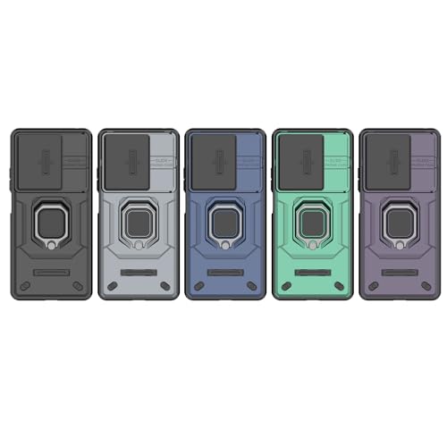 Image of CamShield Pro Case with Slide Camera Protection and 360 Protection Ring Stand Bumper Back Case Cover for Mi Redmi Note 13 5G (Blue)