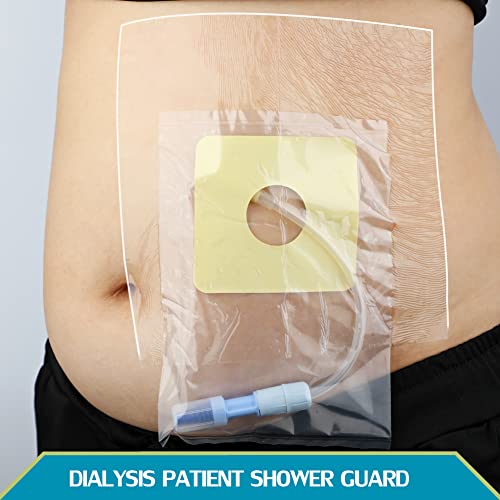 25 Pcs Waterproof Dialysis Catheter Shower Cover 8" X 8" Chemo Port Protector Peritoneal Dialysis Accessories Water Barrier Stoma Ostomy Wounds Dressing Shields #TOP1
