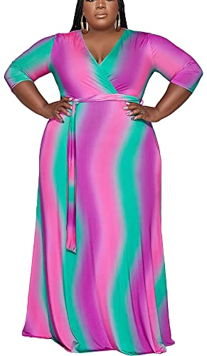 Robe longue imprimé floral BFFBABY avec ceinture pour femme
