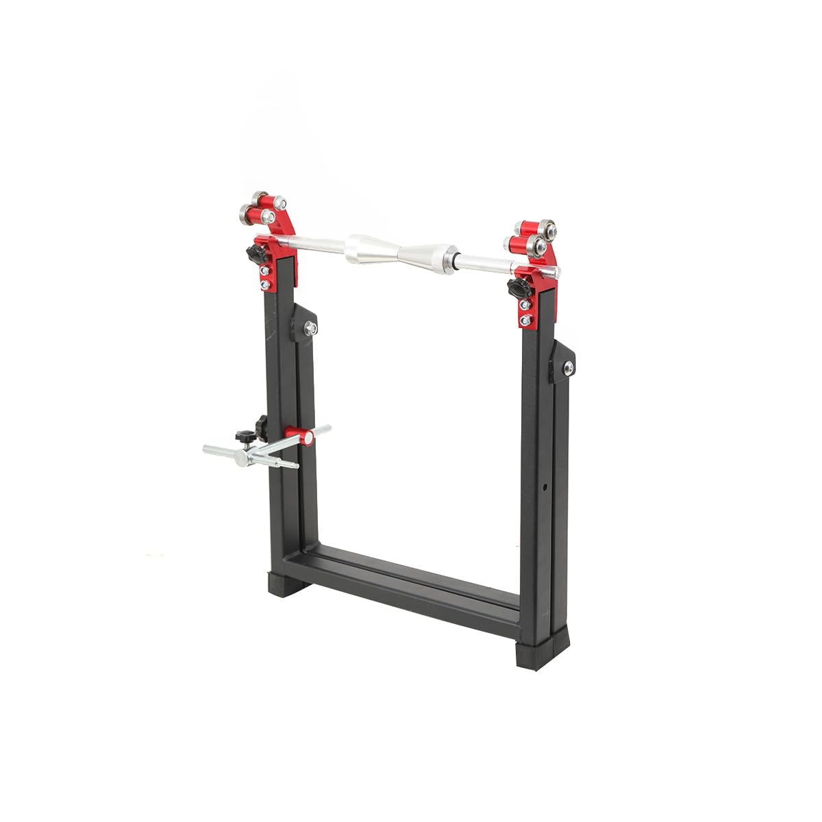 Supporto per Equilibratura Ruote Pieghevole per Ruote Moto Fino A 23, Larghezza Max 5, Mozzo >15mm – Bilanciatore della Ruota Motociclistica per Officine E Garage