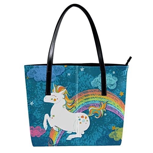 Sac à main femme grand cabas fourre-tout épaule motif animal élan et forêt