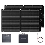 ALLPOWERS SOLAX SE100X2 ソーラーパネル 折りたたみ 100W 太陽光パネル 小型 ソーラーチャージャー 単結晶パネル 23％変換効率 直列＆並列接続可 太陽光発電パネル 角度調整可能 IP67防水防塵 薄型 軽量コンパクト 持ち運び便利 省エネ キャンプ 車中泊 ポータブル電源用 充電器 防災 停電対策 節電対策