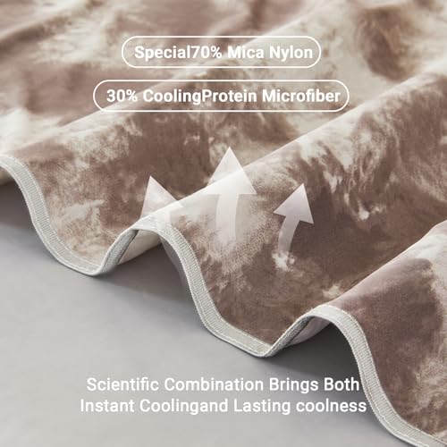 Image of Cooling Blanket for Hot Sleepers Throw Size 50 inchx70 inch, Summer Ice Cold Blanket Absorbs Heat to Keep Body Cool for Night Sweats, Lightweight Breathable Cold Blankets for Sleeping Bed & Sofa