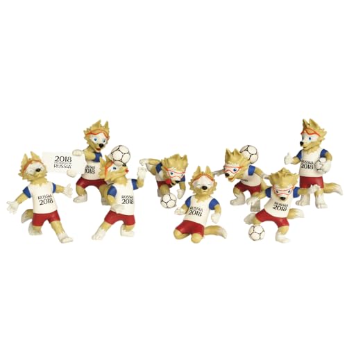 FIFA World Cup 2018 Russia - Official Mascot Zabivaka Figurine Collection - 8 figurines - 6 cm each