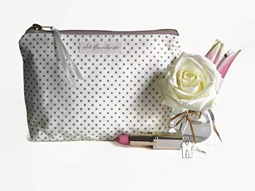Sage Green Polkadot Makeup Bag, Old Flour House