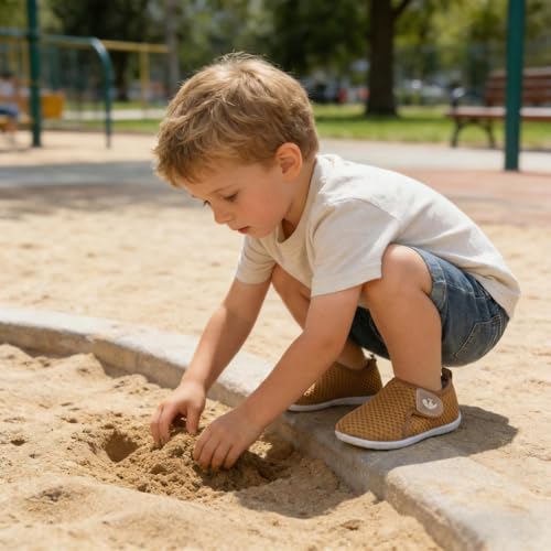 Image of FEETCITY Baby Boys Girls First Walking Shoes Infant Sneakers Crib Shoes Breathable Lightweight Slip On Shoes