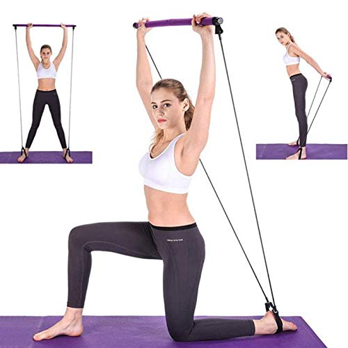 Tragbares Pilates Bar Kit Mit Widerstandsband Yoga Pilates Stick Yoga Übungsstange Cover
