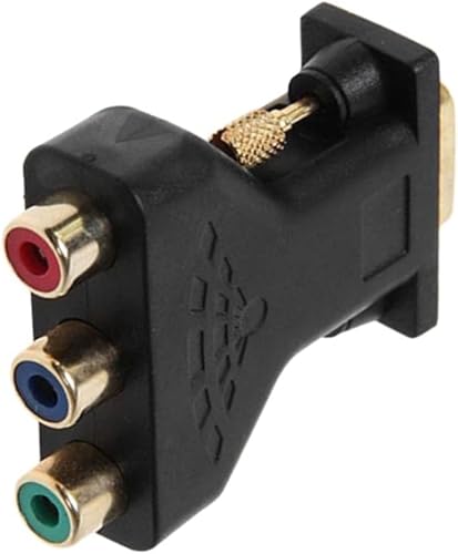 3 RCA RGB �r�f�I ���X to 15�s�� VGA �I�X �R���|�[�l���g �r�f�I�W���b�N �ϊ��A�_�v�^