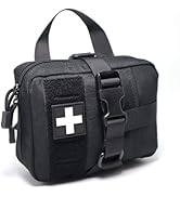 GAZJYUSP Tactical Molle Medical Pouches, Rip Away EMT Pouch IFAK Tear-Away First Aid Kit Emergenc...