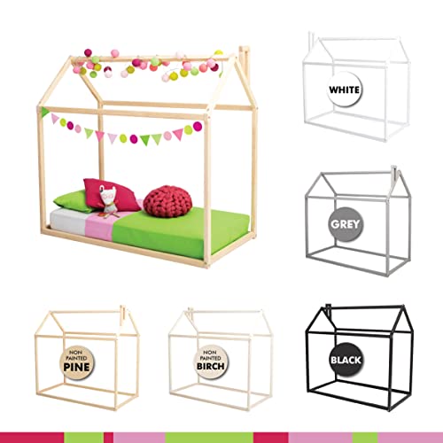 Montessori Floor House Bed For Toddler, Montessori Bed Us Twin Size 39X75 In, House Shaped Bed, Floor Bed, Toddler Bed #TOP1