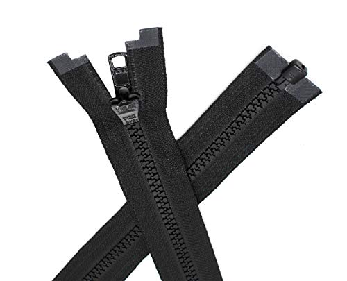 Fermeture éclair YKK Vislon n°5, la glissière séparable noire de haute précision 24"