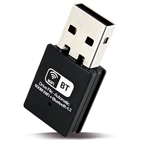 Adaptador USB WiFi Bluetooth   Tarjeta de Red WiFi Doble Banda 2.4Ghz/5.8Ghz + Bluetooth 4.2 Dongle Receptor WiFi para PC sobremesa Pincho Driver Free