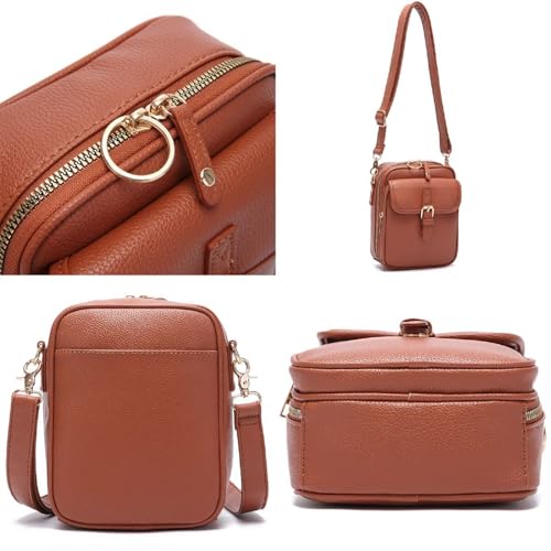 Collaboraten1 Crossbody Leather Bag, Collaborateam Urvashi Collaboration Tojoyride Shoulder Bags for Women, Built in Wallet(Red)4