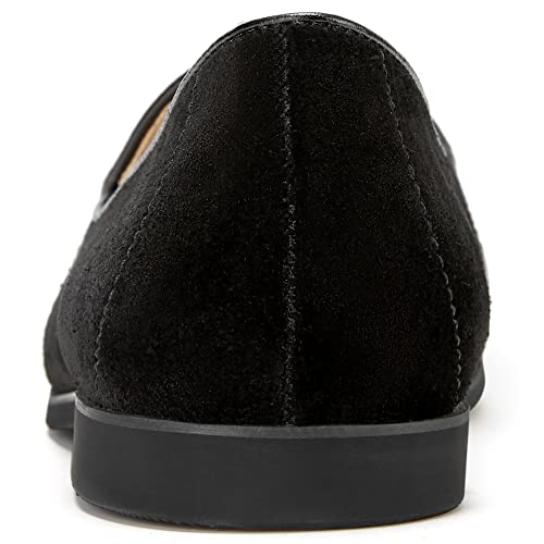 Image of Journey West Suede Tassel Loafer for Women Slip-on Belgian Penny Loafers Shoes for Women in Many Colors