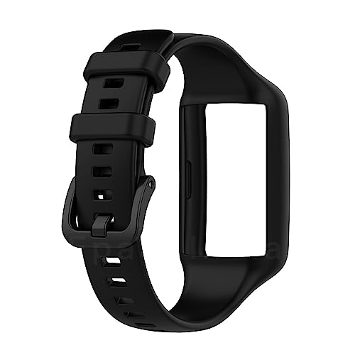 Image of Epaal Full Case Plain Strap for Honor Band 6 / Huawei Band 7 / 6 - Integrated TPU Watch Strap