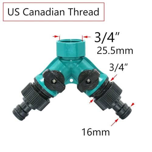 Adaptateur d'irrigation goutte à goutte 3/4 pour alimenter deux circuits d'eau - 7
