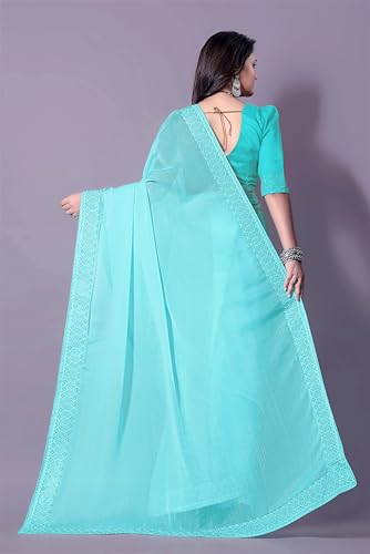 Image of FASHION Women's Trendy Banarasi Kanjivaram Navy Color Art Silk Saree with Blouse Material