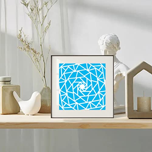 Rolin Roly 25PCS Geometric Painting Stencils Stripe Print Stencil Geometric Patterns Reusable Template for Floors Walls Fabrics Furniture Decor Art5.9cx5.9 (25Pcs Spot) - Image 2