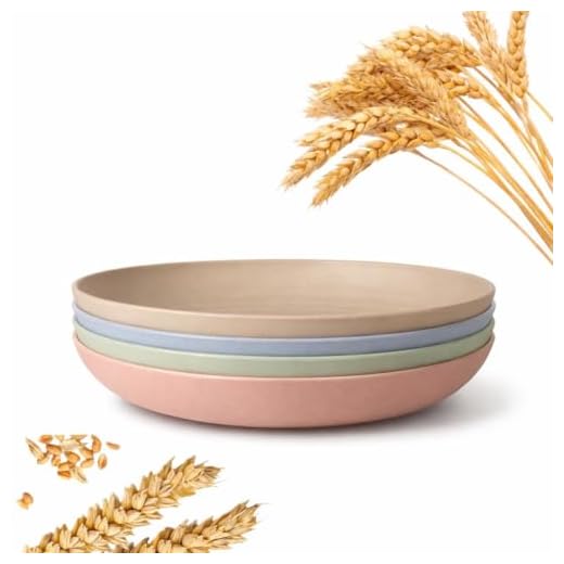 Conjunto de Pratos Reutilizáveis de Palha de Trigo