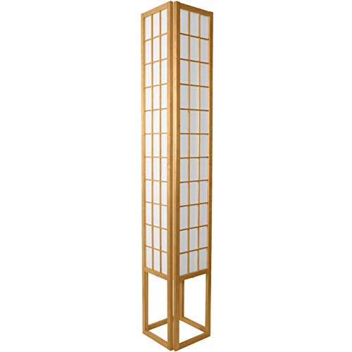 Image of Red Lantern 72 inch Window Pane Shoji Lamp, Natural