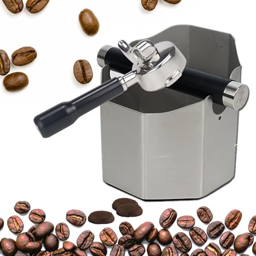 Espresso Knock Box, 6.69Inch Shock Absorbing Non Slip Coffee Ground Knock Box With Removable Knock Bar, Espresso Dump Bin for Home/Office, Espresso Machine Accessories, Gifts for Coffee Lovers