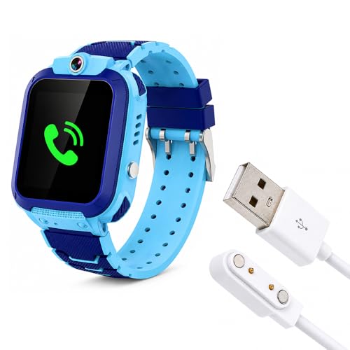 Image of SeTracker M1 Kids Smartwatch for Boys & Girls | Calling Smart Watch for Kids | 2-Way Calling, SOS & Safe Zone Alert, Location Tracker, Camera, Voice Chat, App Control | 4G /5G SIM Supported | (Blue)