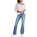 Aeropostale Women's Low Rise Flare Jean, Dark Wash