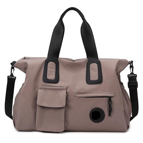 Carry On Travel Handbag Luggage Duffel Women Large Gym Fitness Casual Sports Training Yoga Shoulder Bag(Coffee)