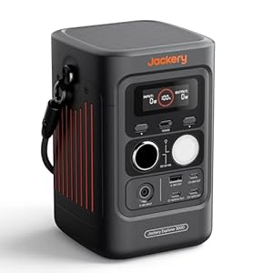 Jackery Explorer 300D Power Bank, 288Wh LiFePO4 Battery Portable Power Station, 300W DC Output, Charging Cable Included,1-Hour Fast Charging, Compact for Outdoor Camping, Travel, Emergencies