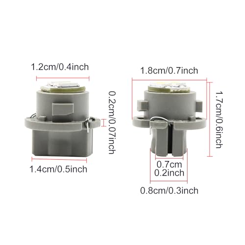 Bombillas LED T6.5 para tablero de auto 10 piezas luz blanca miniatura 2